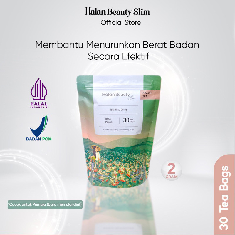 

Halan Slimming Tea Official Rasa Peach BPOM