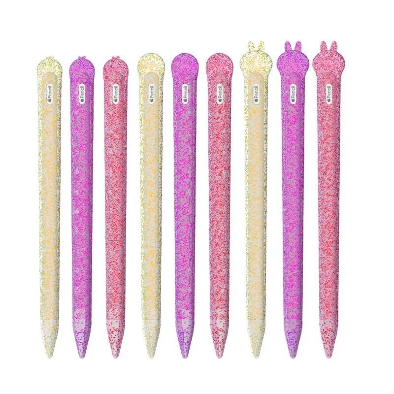 Soft Cute Silicone Pencil Case For Apple Pencil 2 Case Pen case Tablet Touch Stylus Protective Cover