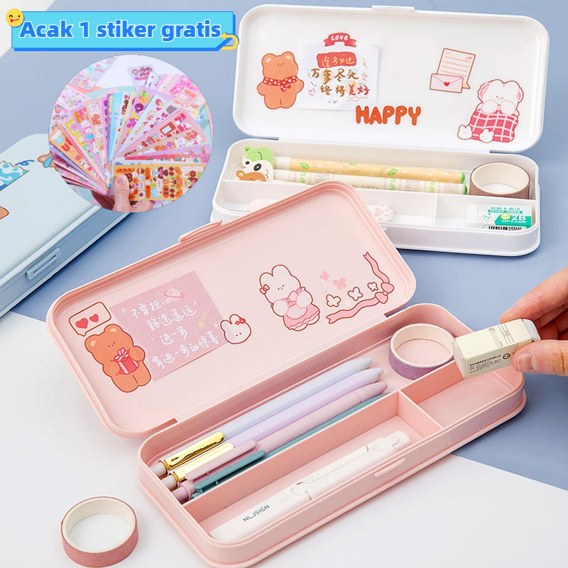 

Kotak Pensil Minimalis Pencil Case Aesthetic pencil box for student organization - SAN BWI