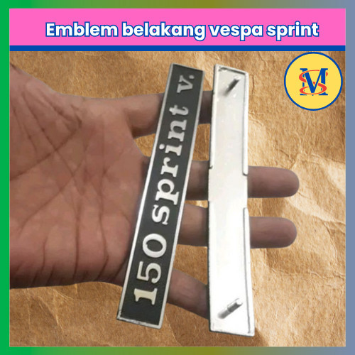 emblem ori original sprint v untuk belakang vespa sprint veloce bagol
