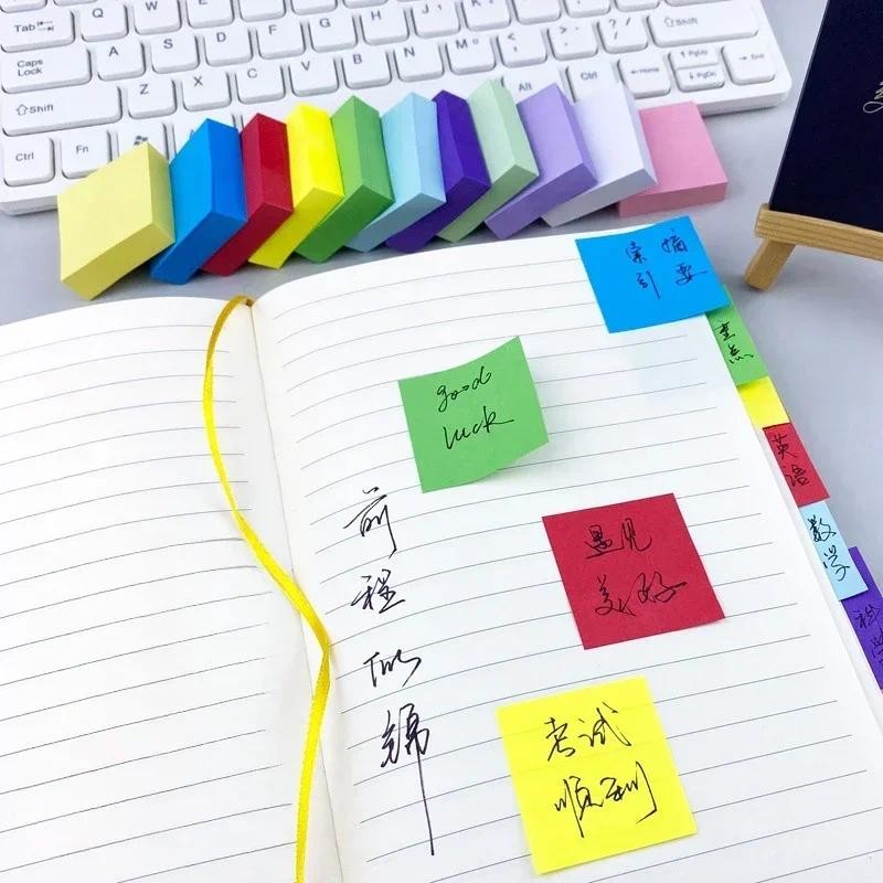 

11 Pcs Fluorescent Color Sticky Note Posted It Note Pads Stickers Planner Sticker Notepad Memo Pad School Office Supplies