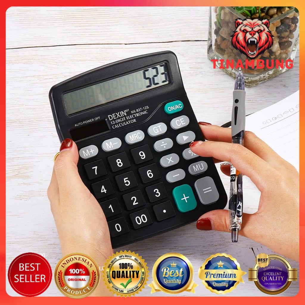 

DEXIN Kalkulator Elektronik Solar Calculator 12 Digit - KK-837-12S
