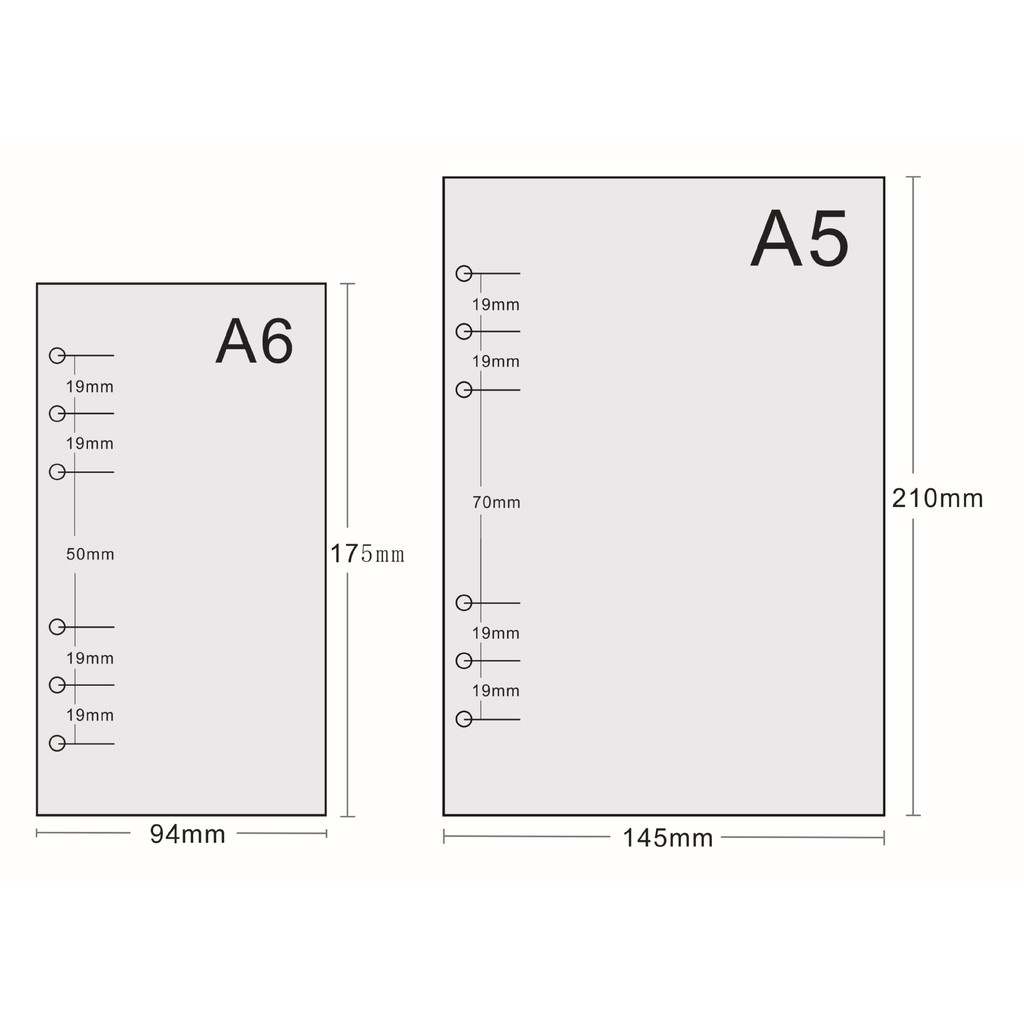 

A5 A6 A7 50 Sheet Loose-leaf Colorful Refill Inner Page Line Blank Grid Inner Page Inside Paper Stationery