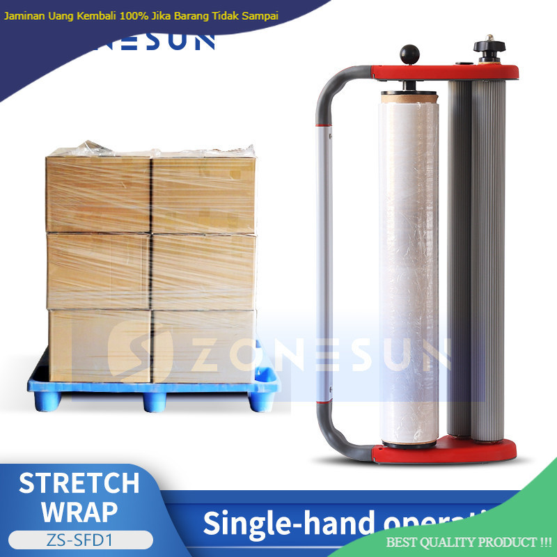 

ZONESUN Handheld Stretch Film Dispenser Stretch Film Wrapper Stretch Wrap Machine Pallet Wrap Machine ZS-SFD1