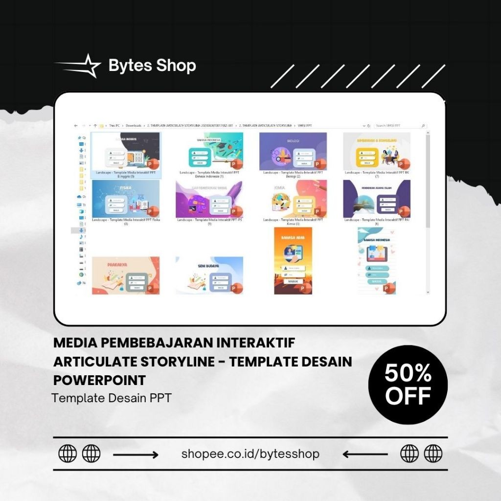 Media Pembebajaran Interaktif Articulate Storyline - Template Desain PowerPoint