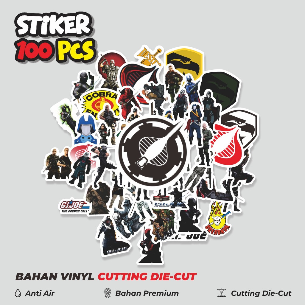 

Terbaru! 50 pcs Sticker Kartun G.I. Joe: A Real American Hero Stiker Dekorasi Lucu Kreatif untuk Notebook, Skateboard, HP
