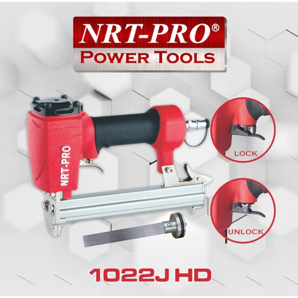 

EDISI CUCI GUDANG Staples Air Nailer NRT-PRO F30 (paku I / Lurus) DAN 1022J (paku U) WARNA MERAH/ Mesin Paku Tembak Lurus I dan U