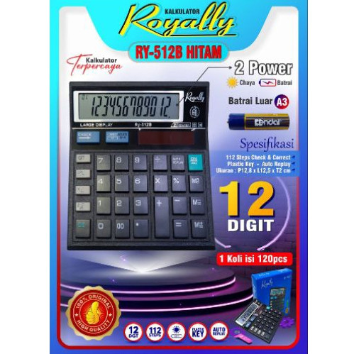 

CALCULATOR RY 512 Royally kalkulator Batrai bisa di lepas