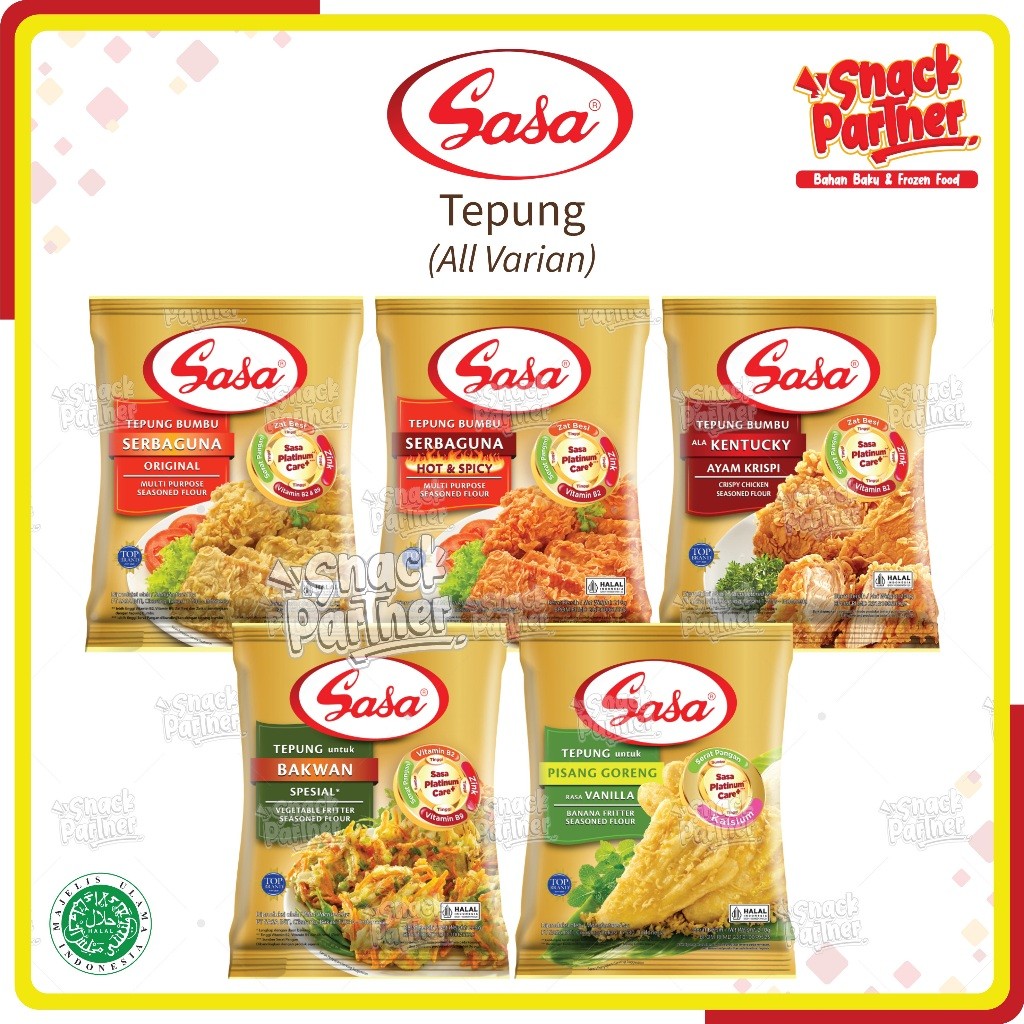 

SASA - TEPUNG 210 / 225 GR - Bumbu Serbaguna Original Hot Spicy Pedas Ayam Crispy Krispi Kentucky Bakwan Pisang Goreng Vanilla Vanila 210GR 225GR