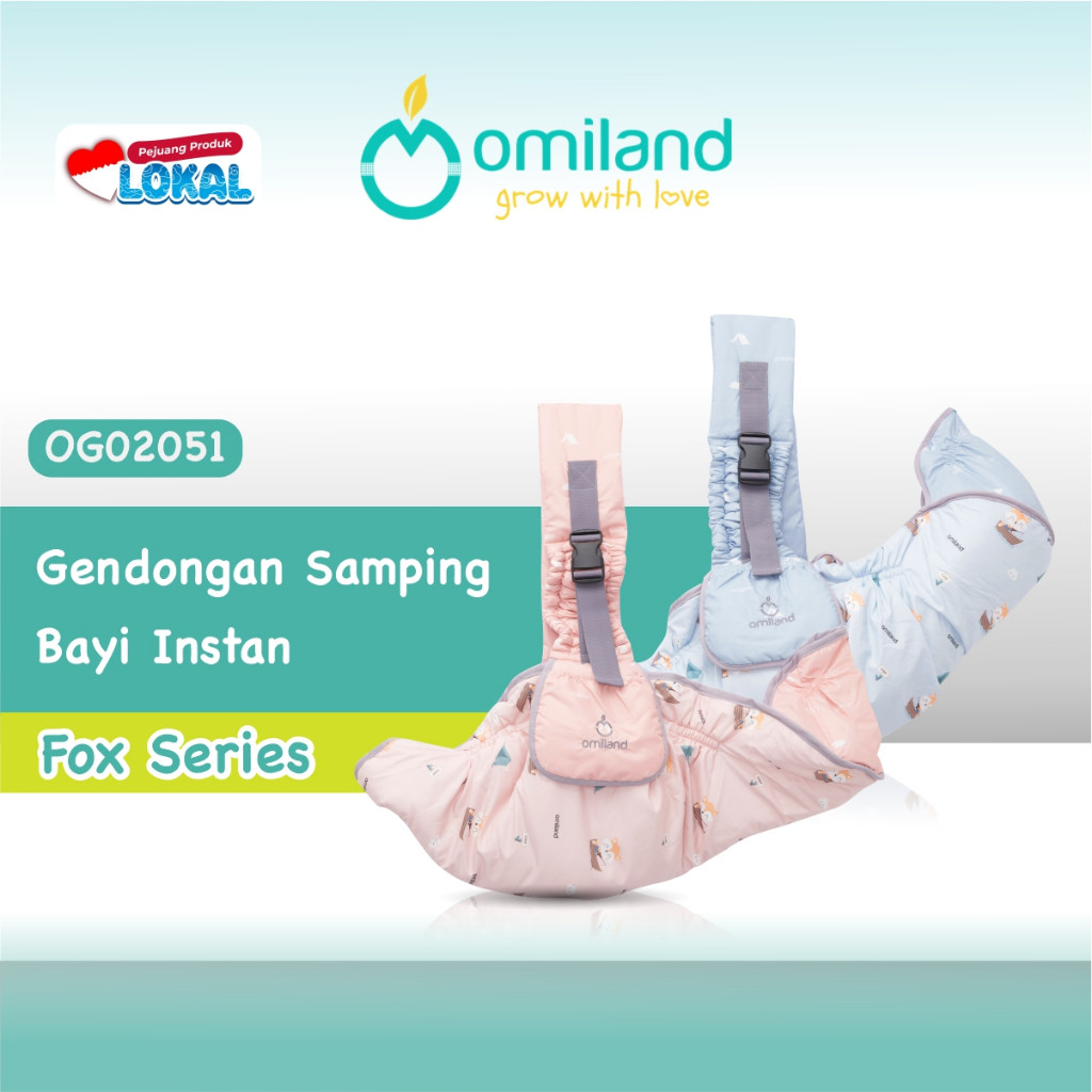 tukangjamu100shopOmiland Gendongan Samping Bayi Instan Fox Series OG02051 OG02052