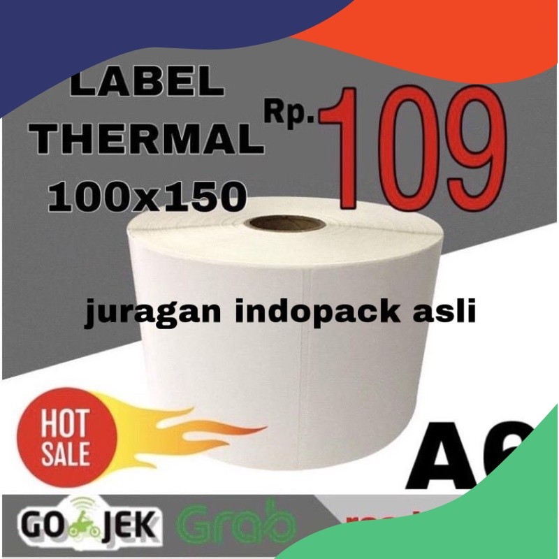 

COD LABEL STICKER THERMAL 100 X 150 BARCODE 100X150 UKURAN A6 HOTT