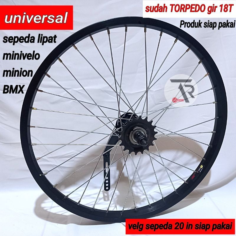 velg 20 in torpedo siap pakai / velg sepeda 20in torpedo siap pakai sudah dirakit dan disetel jari2