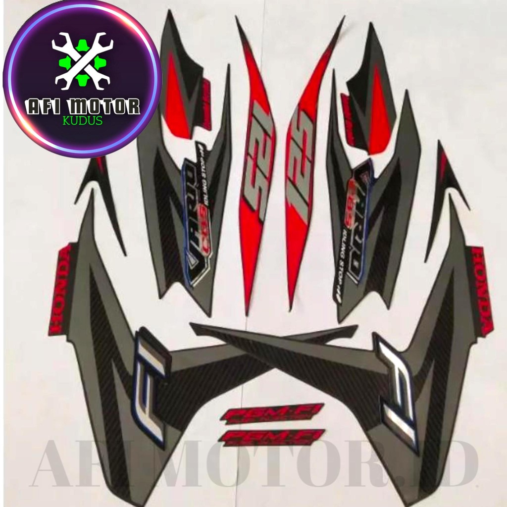 Striping Stiker List Motor HONDA Vario 125 CBS old 2013 Hitam Lis Body Full Set Standar Premium  Sti