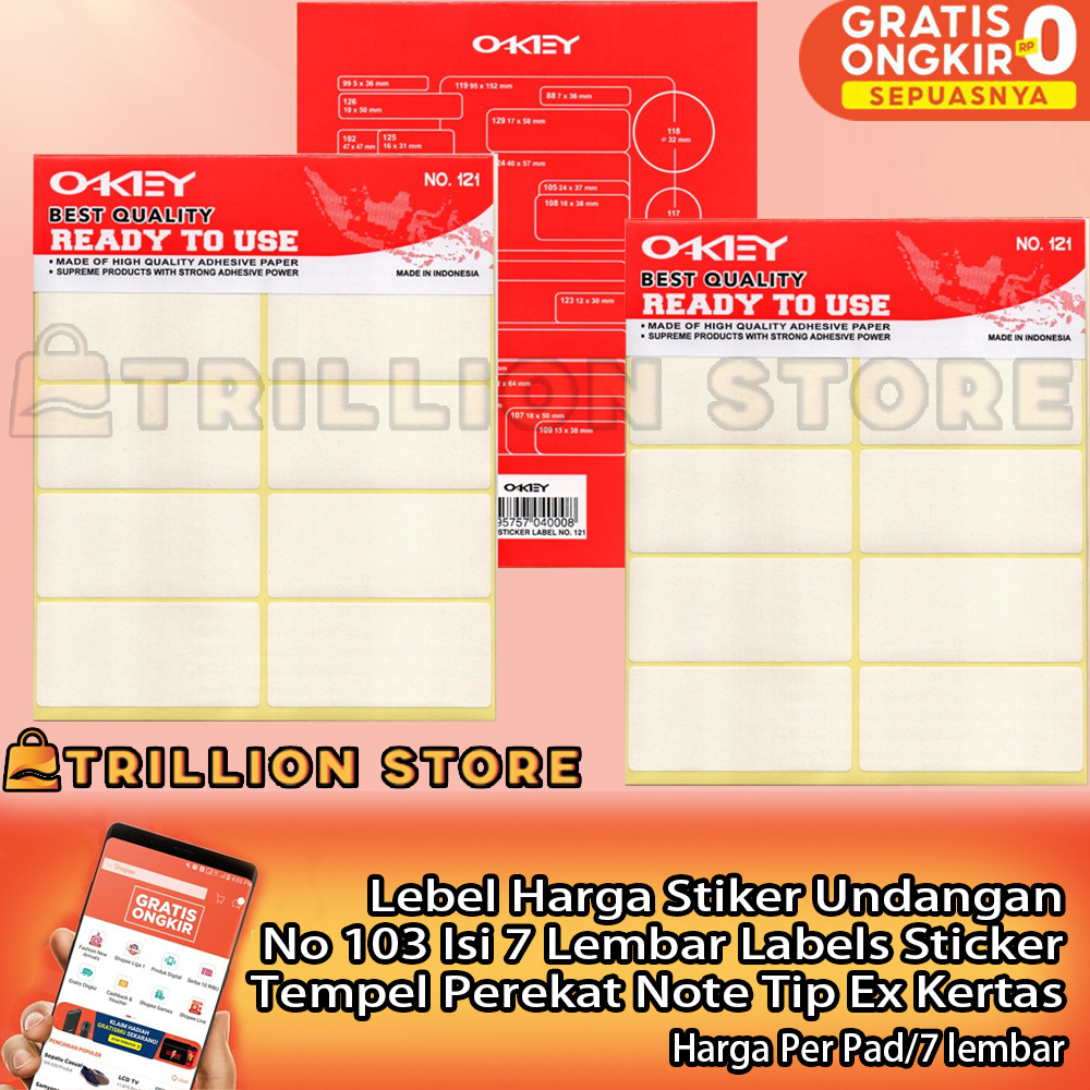 

KKY Label Tulis Stiker Nomor 103 Perekat Lembar Kertas Polos Nama Harga Undangan Tipex Tipe Ex Arsip Stationery Informasi Catatan Penanda Coretan Aksesoris Kantor Sekolah Organisasi Item Perlengkapan Formulir Dokumentasi XRFA Tempelan File Daftar