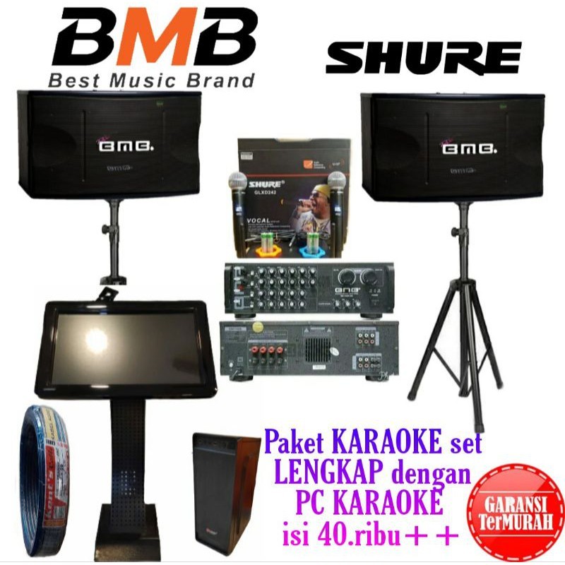 PAKET SOUND KARAOKE BMB 10 INCH KOMPLIT PC KARAOKE+MONITOR 19 INCH