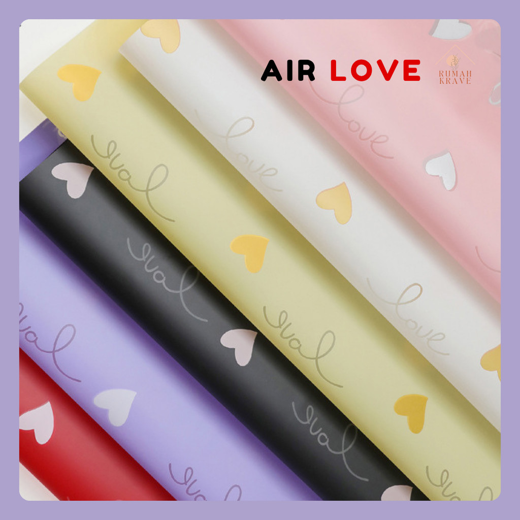

RUMAH KRAVE - Air Love Cellophane Kertas Buket Bunga Hati