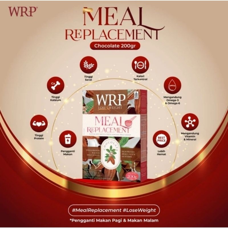 WRP Meal Replacement Chocolate 200gr/400gr | Pengganti Makan