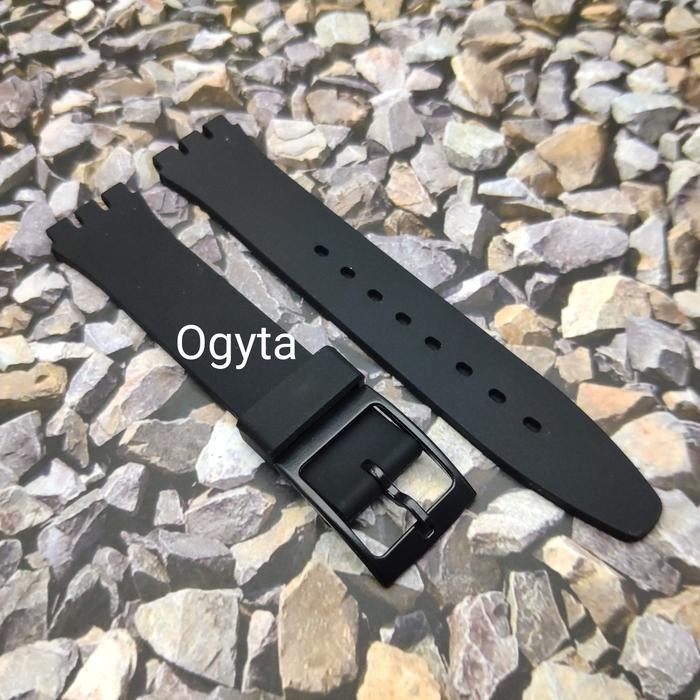 Tali Jam Tangan Swatch Warna Hitam Tali Swatch Kualitas Bagus