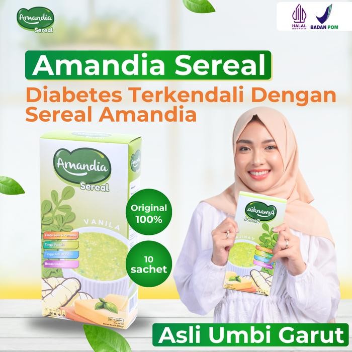 

Sereal Amandia Mengandung Bahan Alami Ubi Garut Asli Sudah Halal Indonesia