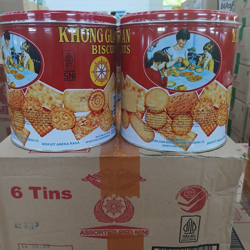 

Khong Guan Biscuit Mini Assorted Kaleng 650g Stok Baru Kemasan 1 dus