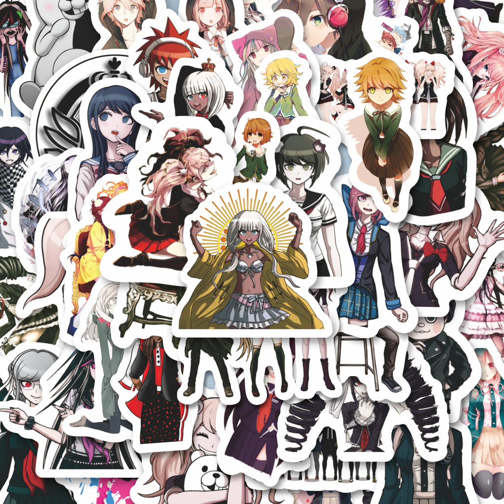 

100PCS Lucu Stiker Anime Game Danganronpa Stiker Aesthetic Stiker Anti Air Stikers Berperekat Waterproof sticker decal buat Motor Helm Buku Journal Koper Casing HP Laptop Botol Minum Hadiah anak