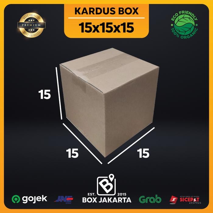 

KARDUS BOX uk 15x15x15 CM Kotak Packaging Corrugated SHEET POLOS