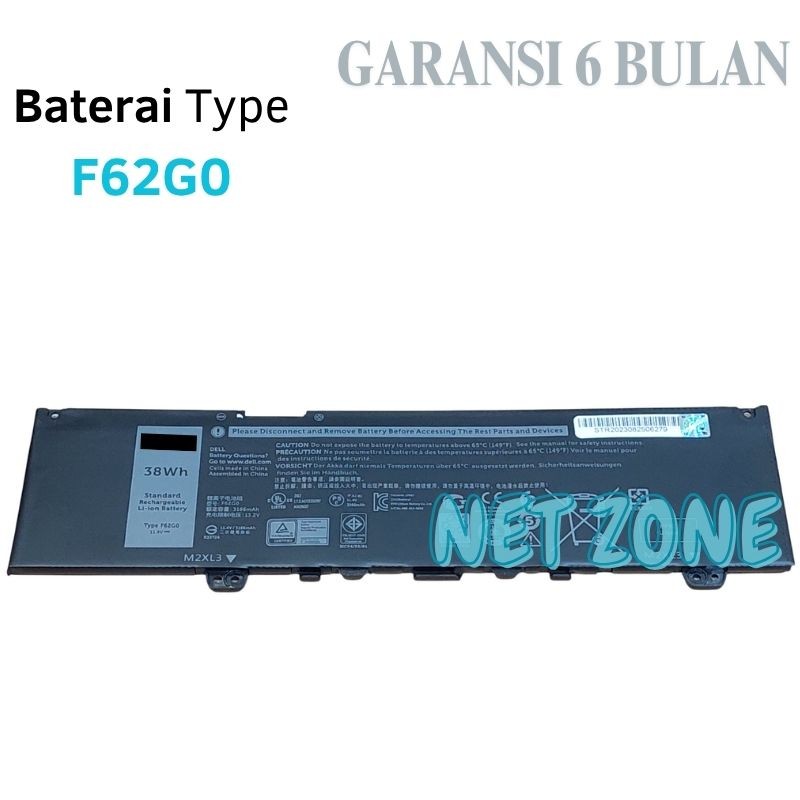Baterai Laptop F62G0 For 13 7000 7380 7370 7386 7373 5370 Series F62G0 -NZONE