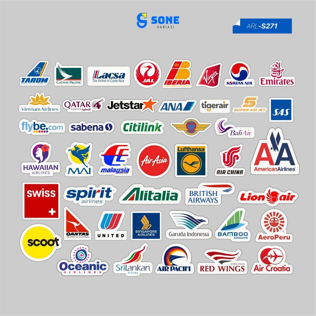 

Sticker Pack Airlines Aesthetic Paper Vinyl Waterproof untuk Stiker Laptop - Thumblr Diary DLL