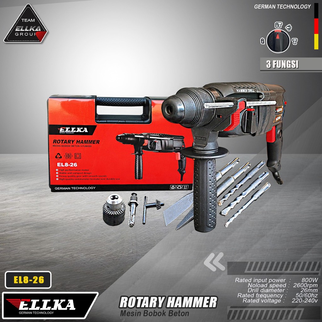 hammer drill bor UCHIHA bobok beton Japan tekhnologi