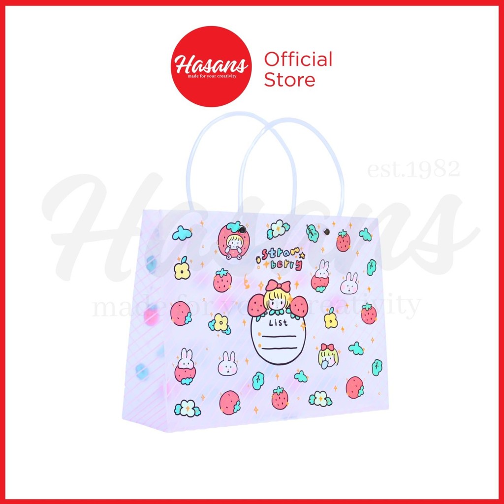 

Tas Kado / Paper Bag Pembungkus Kado / Tas Hadiah Karakter Strawberry / Gift Bag Gambar Strawberry Bobo / Joytop, Gift Bag Strawberry Bobo GB-4850