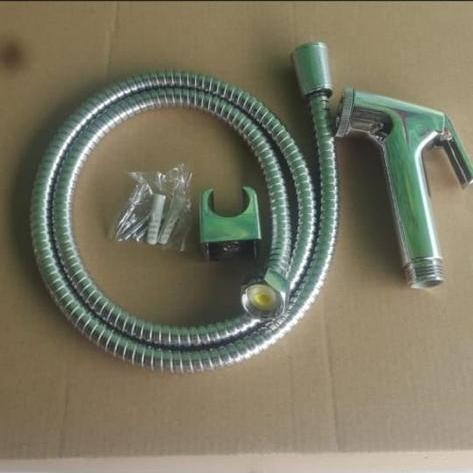 Toilet shower chroom jet shower bidet model wasser selang Stainless berkualitas
