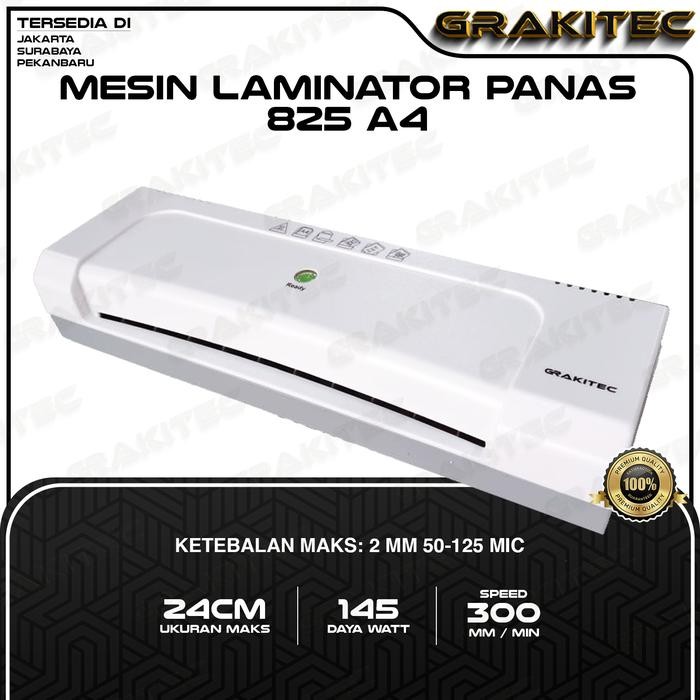 

Mesin Laminating A4/F4 4in1 (230mm) 821/822/825 Fitur Combo Laminating + Paper Trimmer + Emergency Button - Laminator 825