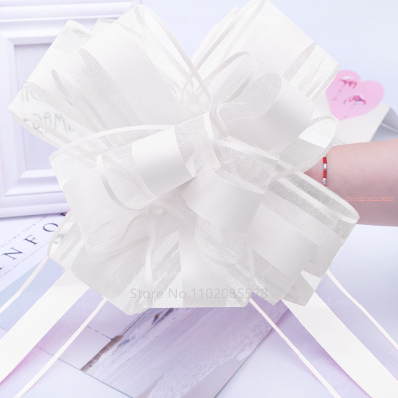 

20/10Pcs Flower Car Gifts Wedding Pull Bow Ribbons Wrap Packing Valentines Day Birthday Events Party Supplies Valentine