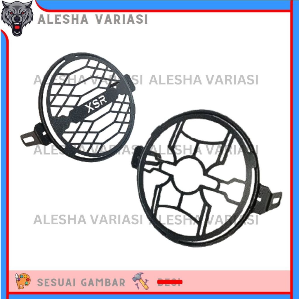 Grill Cover Headlamp XSR 115 Aksesoris Lampu Motor Pelindung Lampu Yamaha XSR 155 Stang Depan Grill 