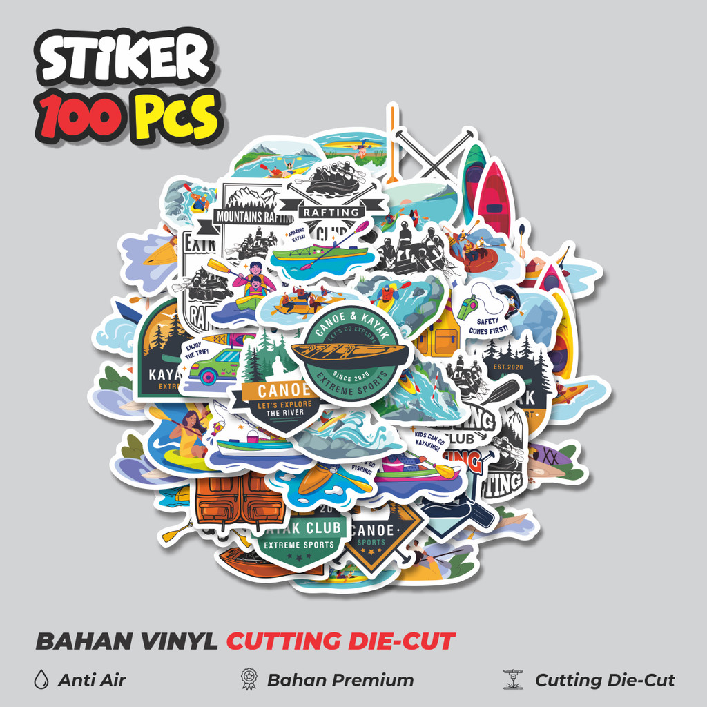 

Terbaru! 50 pcs Stiker Tema Kayak Club & Aktivitas Air seperti Rafting, Canoe Dekorasi Lucu Kreatif untuk Notebook, Skateboard, HP
