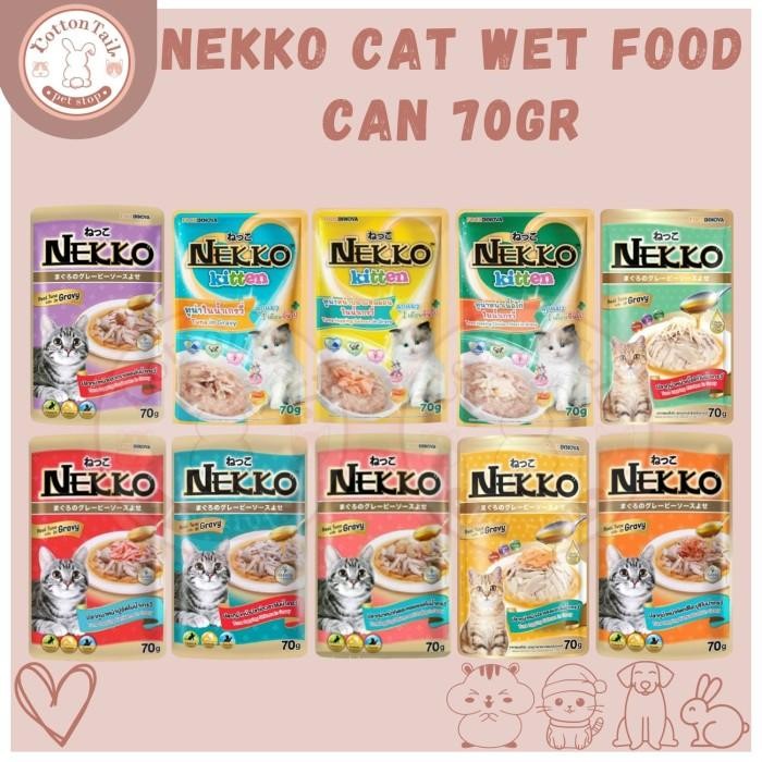 NEKKO CAT FOOD WET POUCH 70GR - Makanan Basah Kucing Nekko 70gr