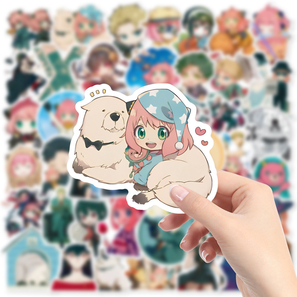 

10/30/50pcs Kawaii Anime SPY×FAMILY Stickers Cute Anya Forger Cartoon Girl Decals Laptop Notebook Phone Case Sticker Decoration