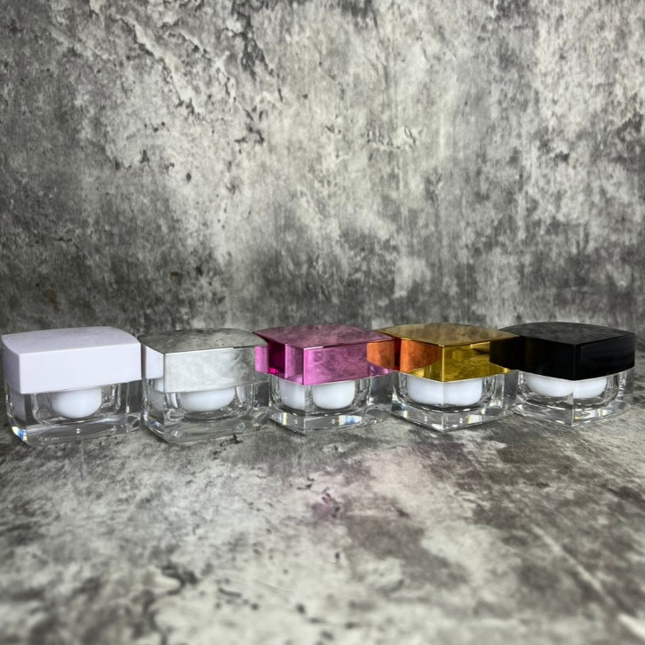 Pot Square 10 gr / Pot Cream Acrylic 10 gram