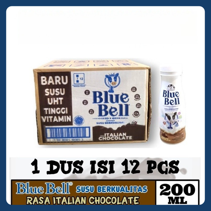 

BLUE BELL Susu Italian Chocolate Botol 200 ml - ( HARGA 1 DUS ISI 12 )