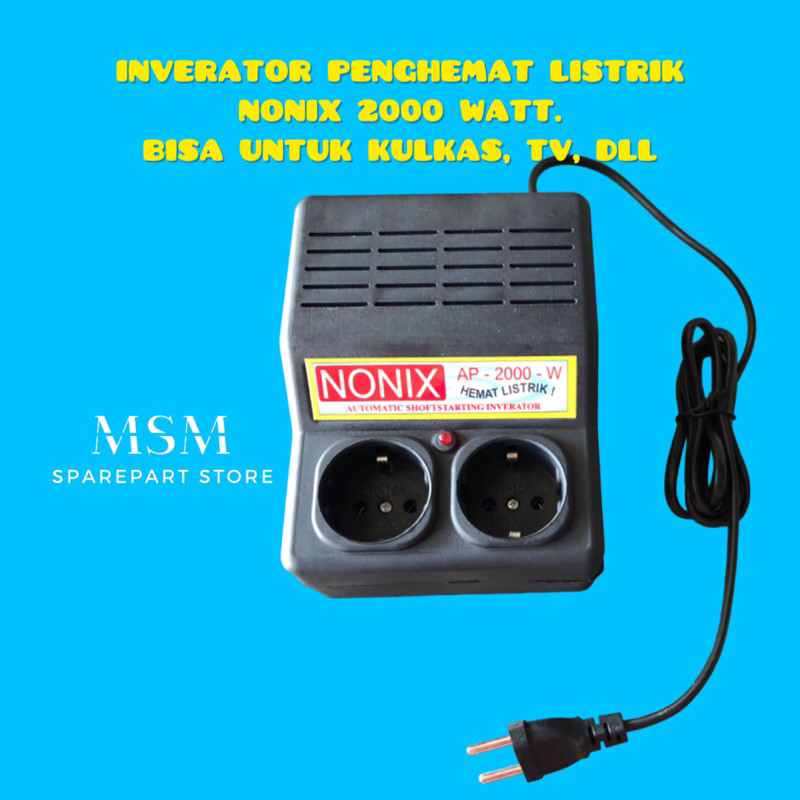 INVERATOR PENGHEMAT LISTRIK NONIX 2000 WATT. BISA  UNTUK KULKAS, TV, DLL Terlaris