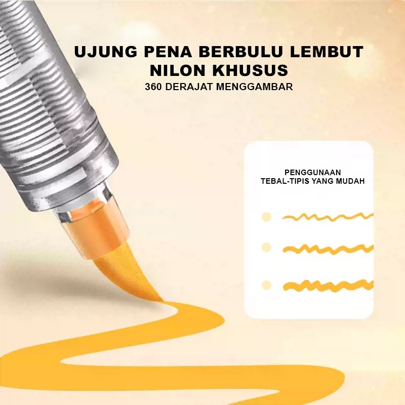 

D3W! SNOWHITE Marker Acrylic 24/36/48 Warna Spidol DIY Painting Pena Akrilik Drawing Warna Direct