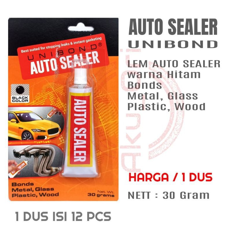 

1 DUS LEM UNIBOND Auto Sealer Hitam American USA isi 12 pcs