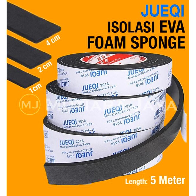 

sale JUEQI Sponge Tape Isolasi Lem Busa Foam Tape Spon Busa Solasi - 1 Cm berkualitas