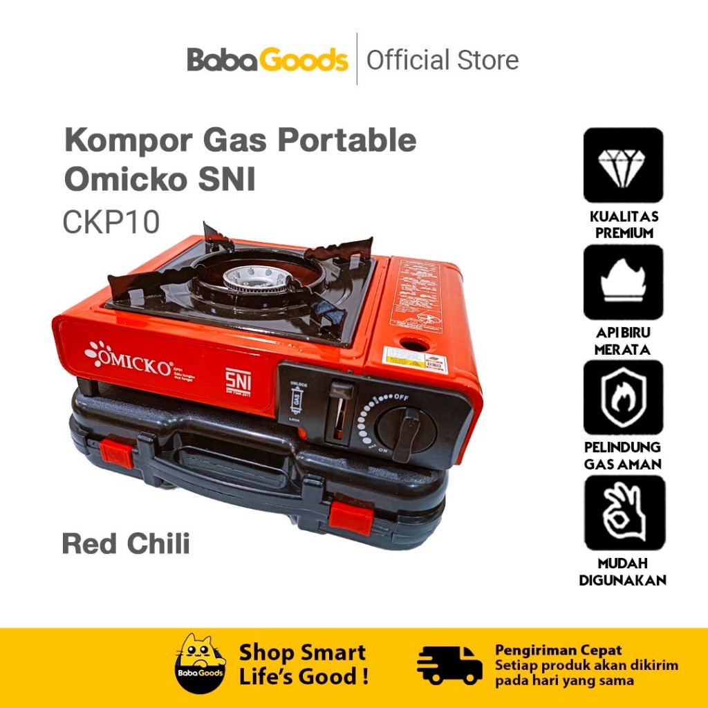 omicko Kompor Gas Mini Portable 2in1 SNI Kompor Portable