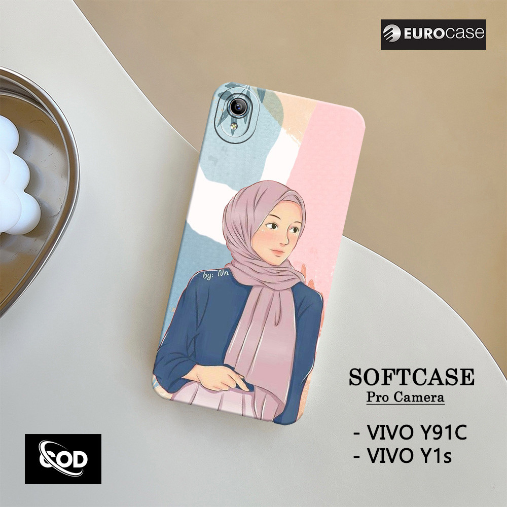 Casing Hp Vivo Y91c / Y1s  - Fashion Case Hijab - Soft Case Hp Vivo Y91c / Y1s Terbaru - Kesing Hp V