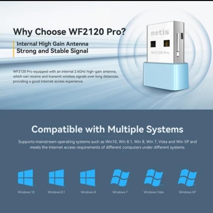 Netis WF2120 Pro USB Wifi Dongle Wifi 150 Mbps WF 2120 WF-2120