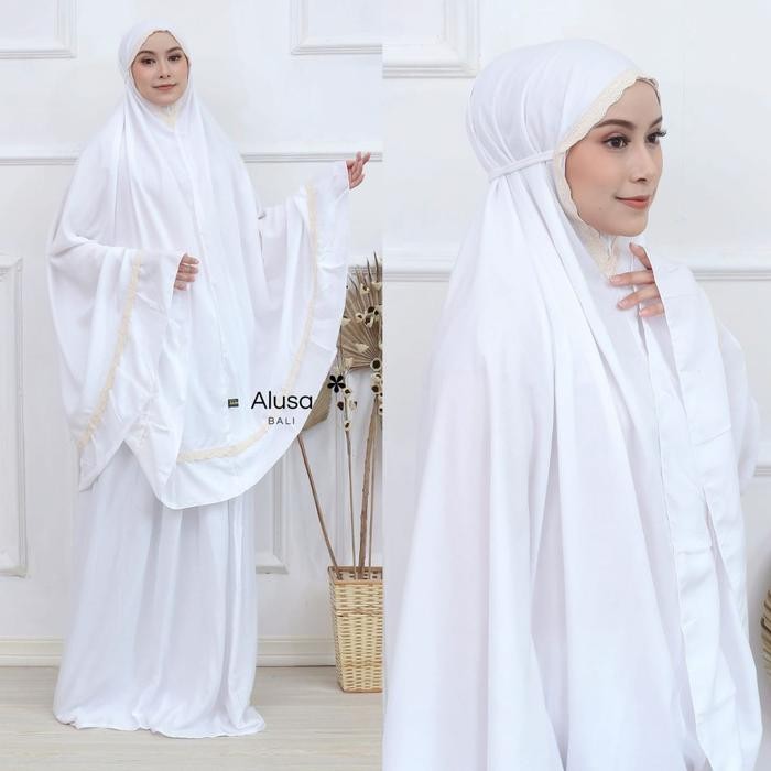 Mukena Dewasa Aleeya 2in1 Jumbo Travel Mini Fit BB 90 kg Mukenah Remaja Remda Terbaru Bahan Rayon Ka