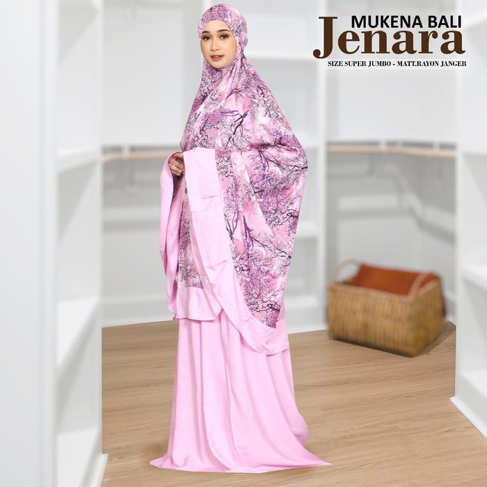 Baligrosir Mukena Dewasa Jumbo Jenara Terbaru 2025 Murah Adem Rayon Bali Fit BB 90kg Bigsize - Baby 