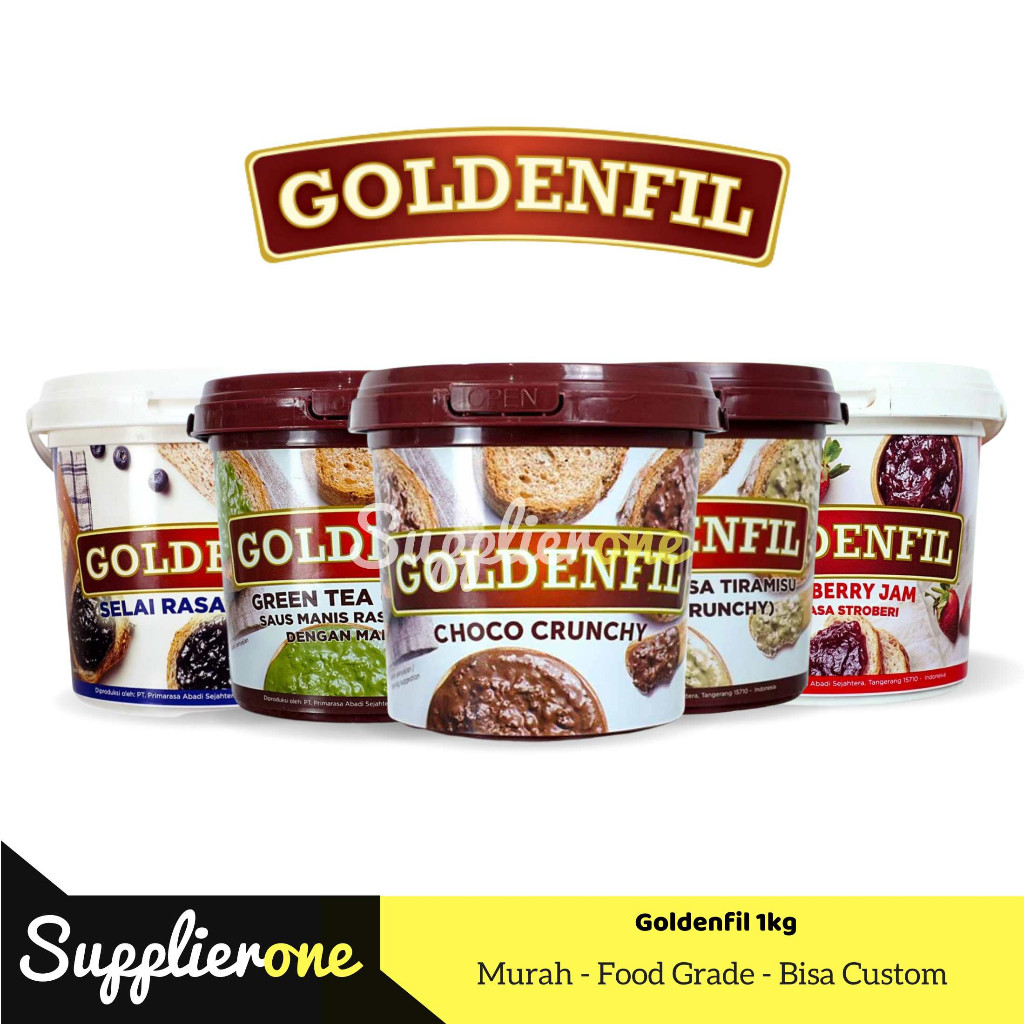 

Goldenfil 1kg / Selai Roti Bakar / Toping Roti / Selai Roti / Selai Coklat / Olesan Roti
