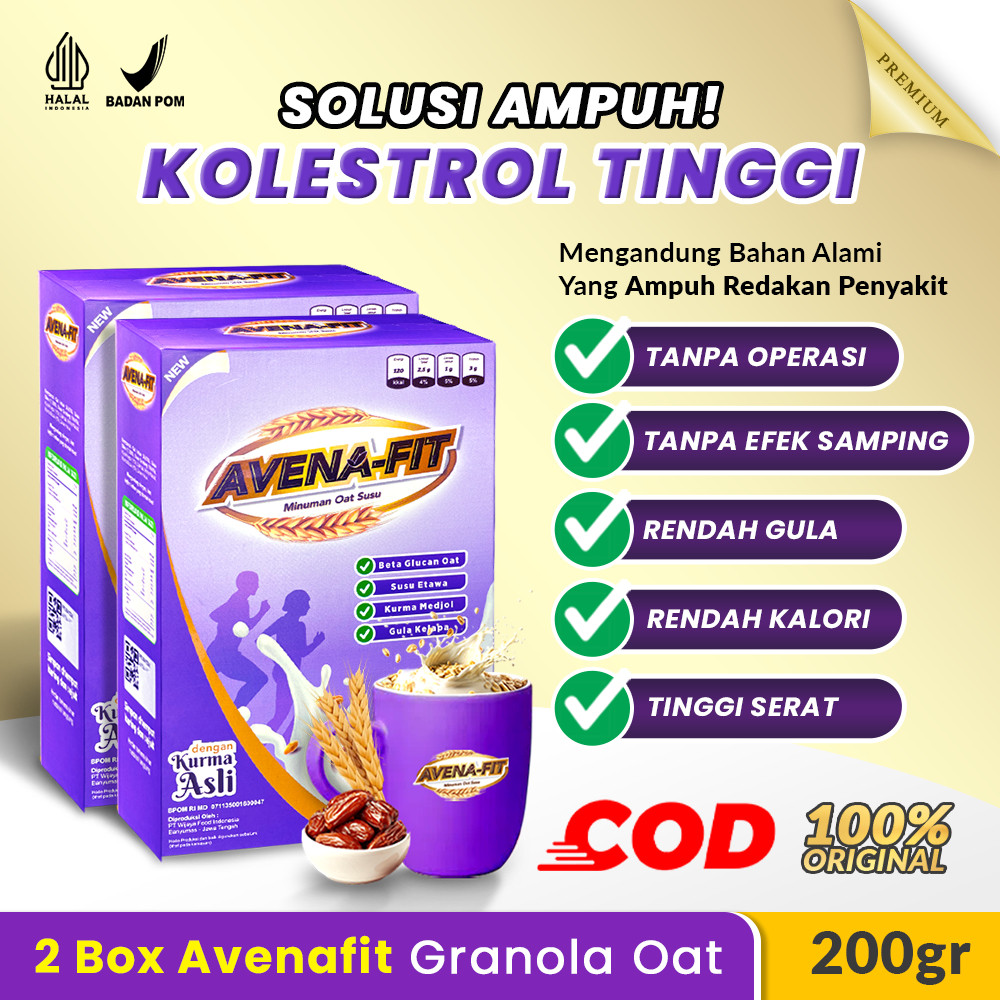 

AVENA FIT Sereal Oat Susu Kambing Etawa Granola AVENAFIT Herbal Kolestrol Jantung Kolesterol 2 Box